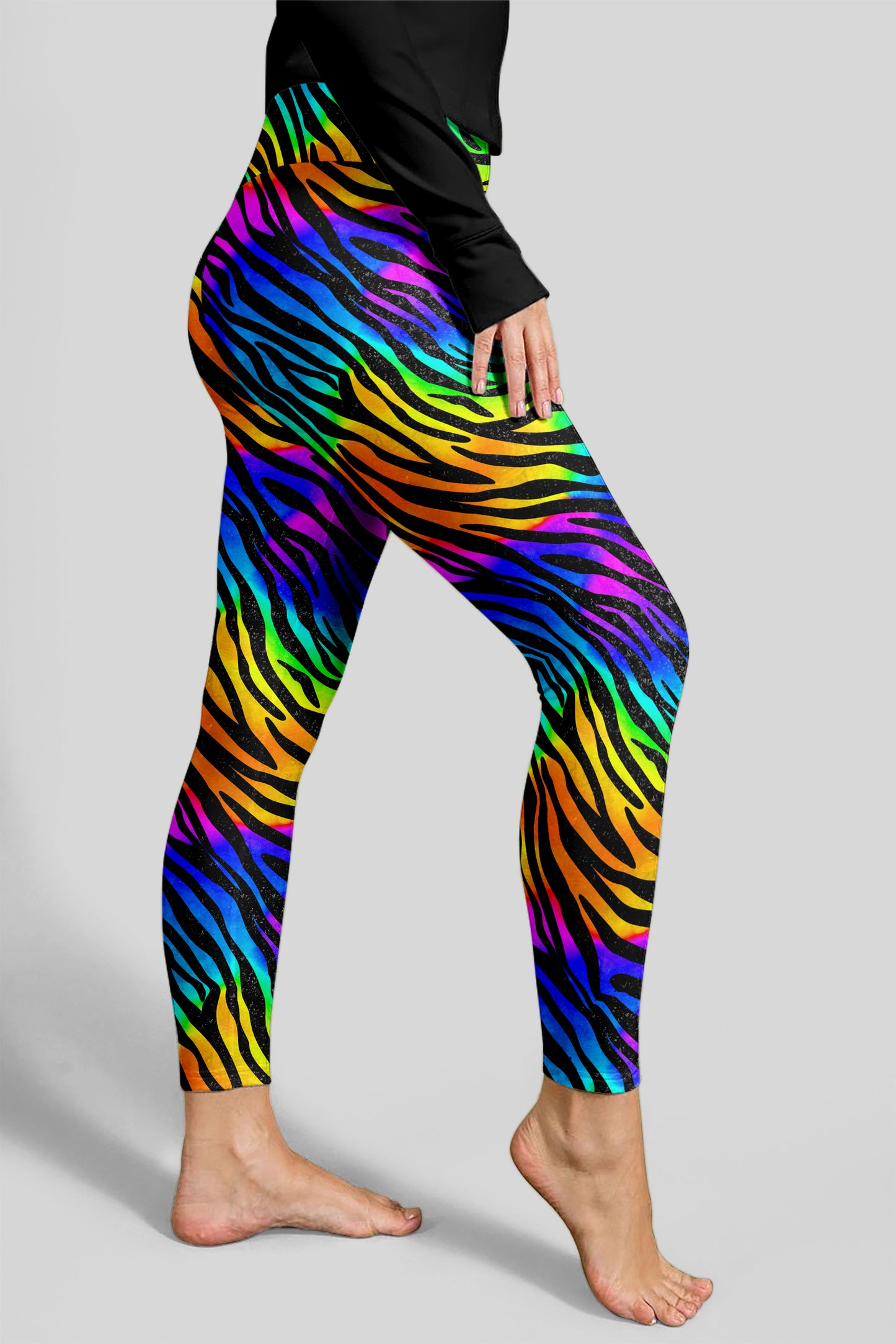 Elegant floral pose with detailed accents and bold patterns