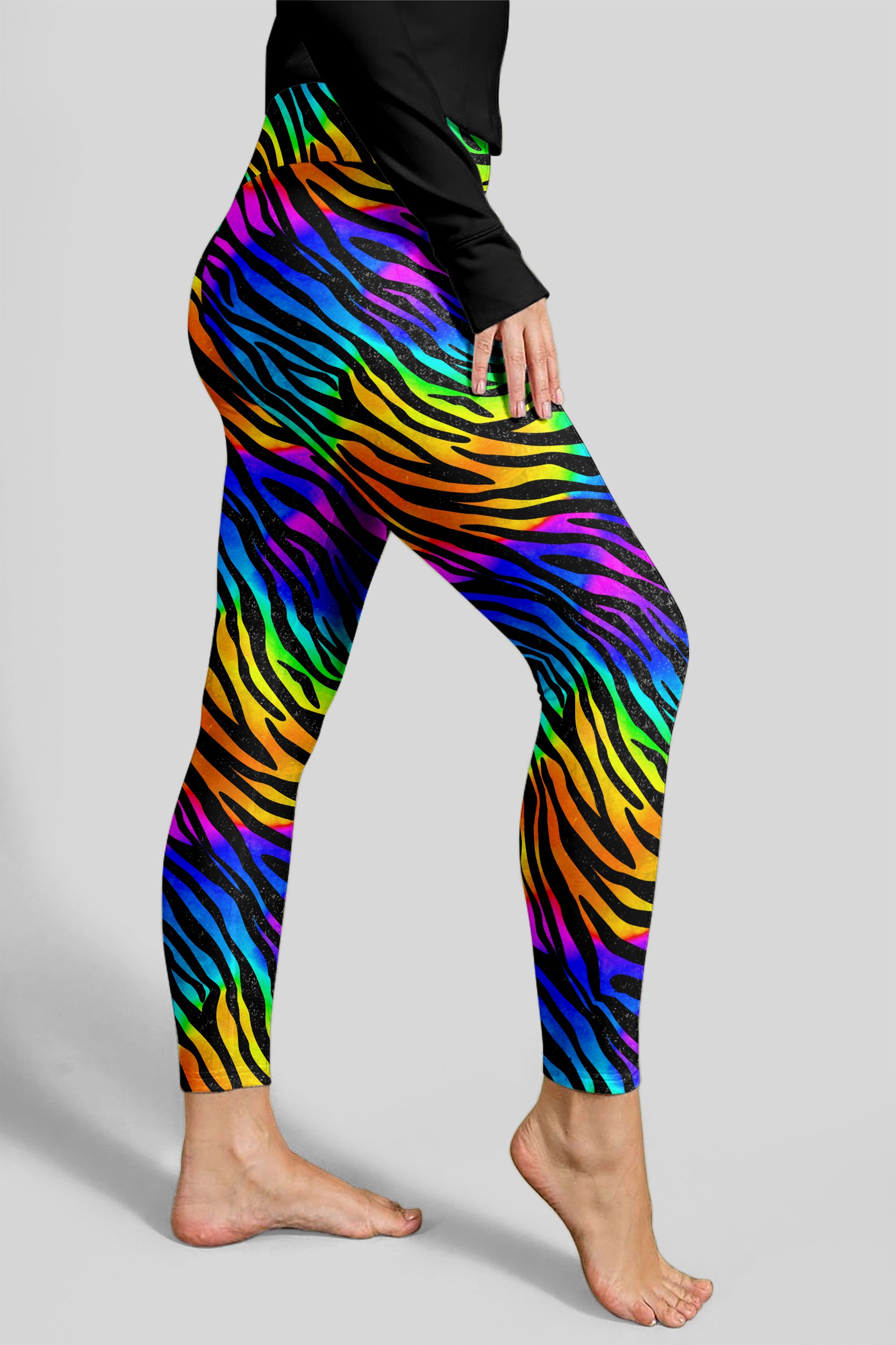 Elegant floral pose with detailed accents and bold patterns