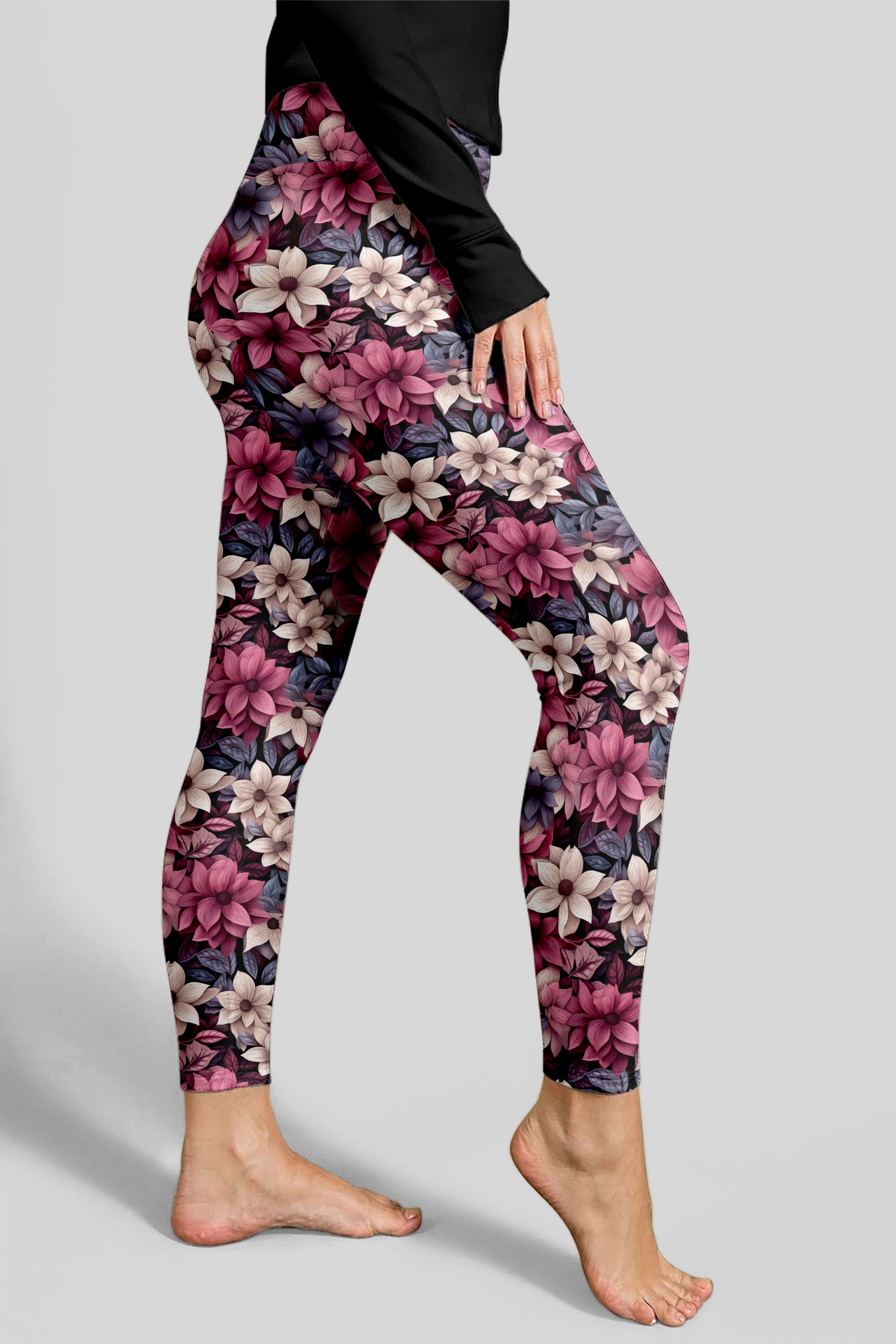 Stylish floral pose blending bold creativity and modern accents